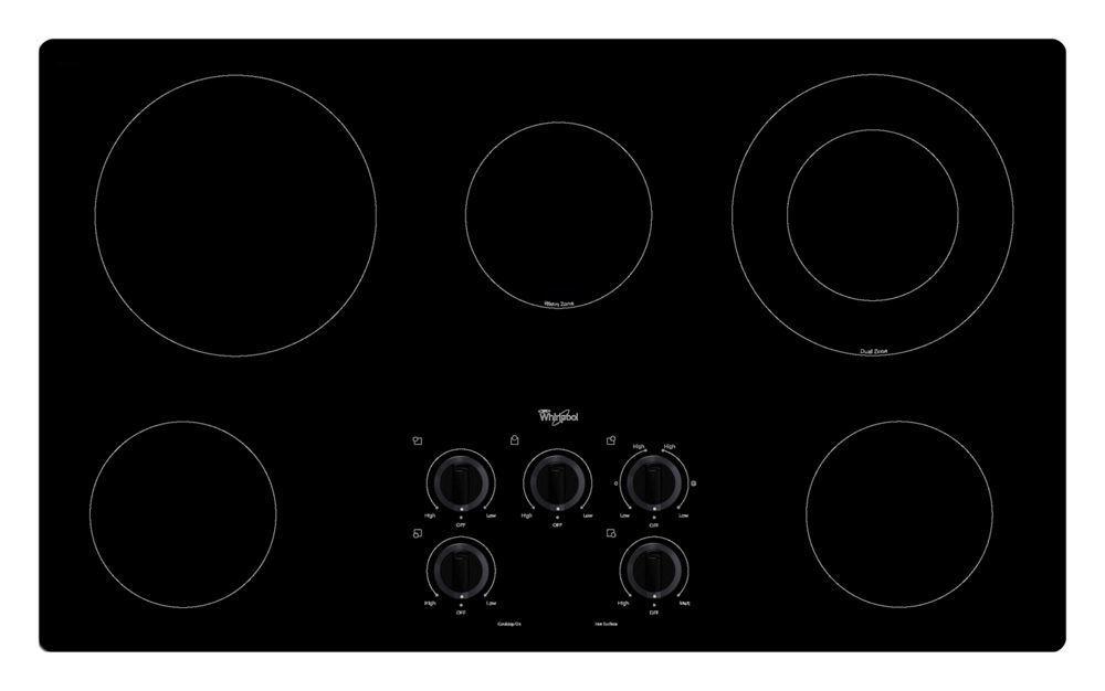 36 in. Electric Cooktop with Warm Zone element