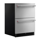 24" Stainless Steel Undercounter Double-Drawer Refrigerator