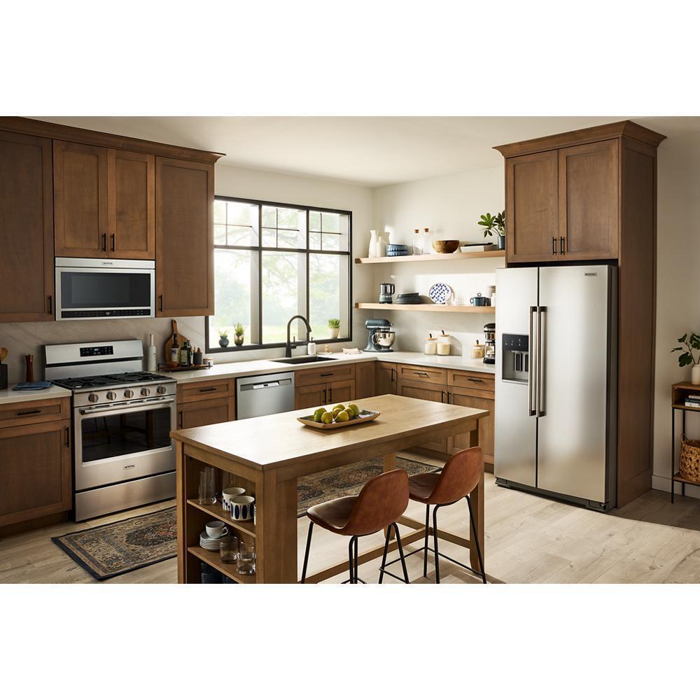 36-inch Wide Full-Depth Side-by-Side Refrigerator with Arctic Blue Interior - 28.7 Cu. Ft.