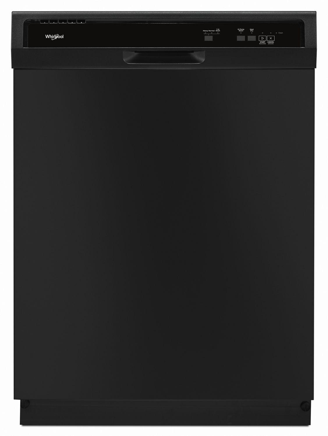 Heavy-Duty Dishwasher with 1-Hour Wash Cycle - Black