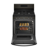 5.0 cu. ft. Freestanding Gas Range with Center Oval Burner Black Stainless