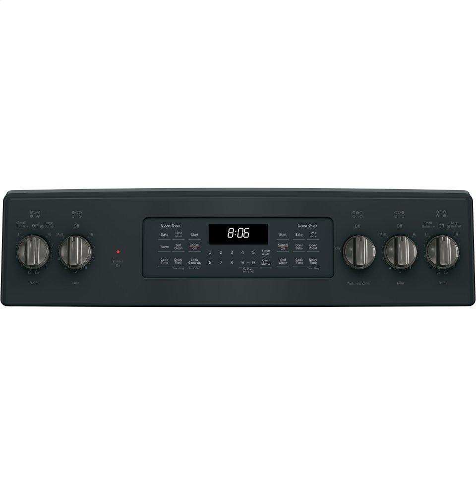 GE® 30" Free-Standing Electric Double Oven Convection Range
