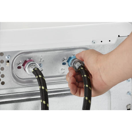 5' Braided washer fill hoses with 2 female connections - 2 pack