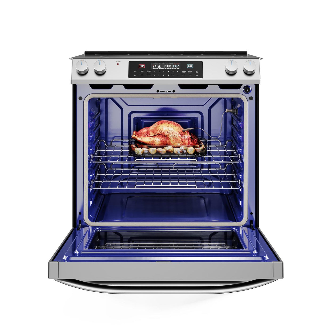 Midea 6.3 cu. ft. 5-Element Smart Slide-In Electric Range with Air Fry Convection