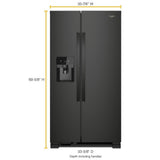 36-inch Wide Side-by-Side Refrigerator - 25 cu. ft.