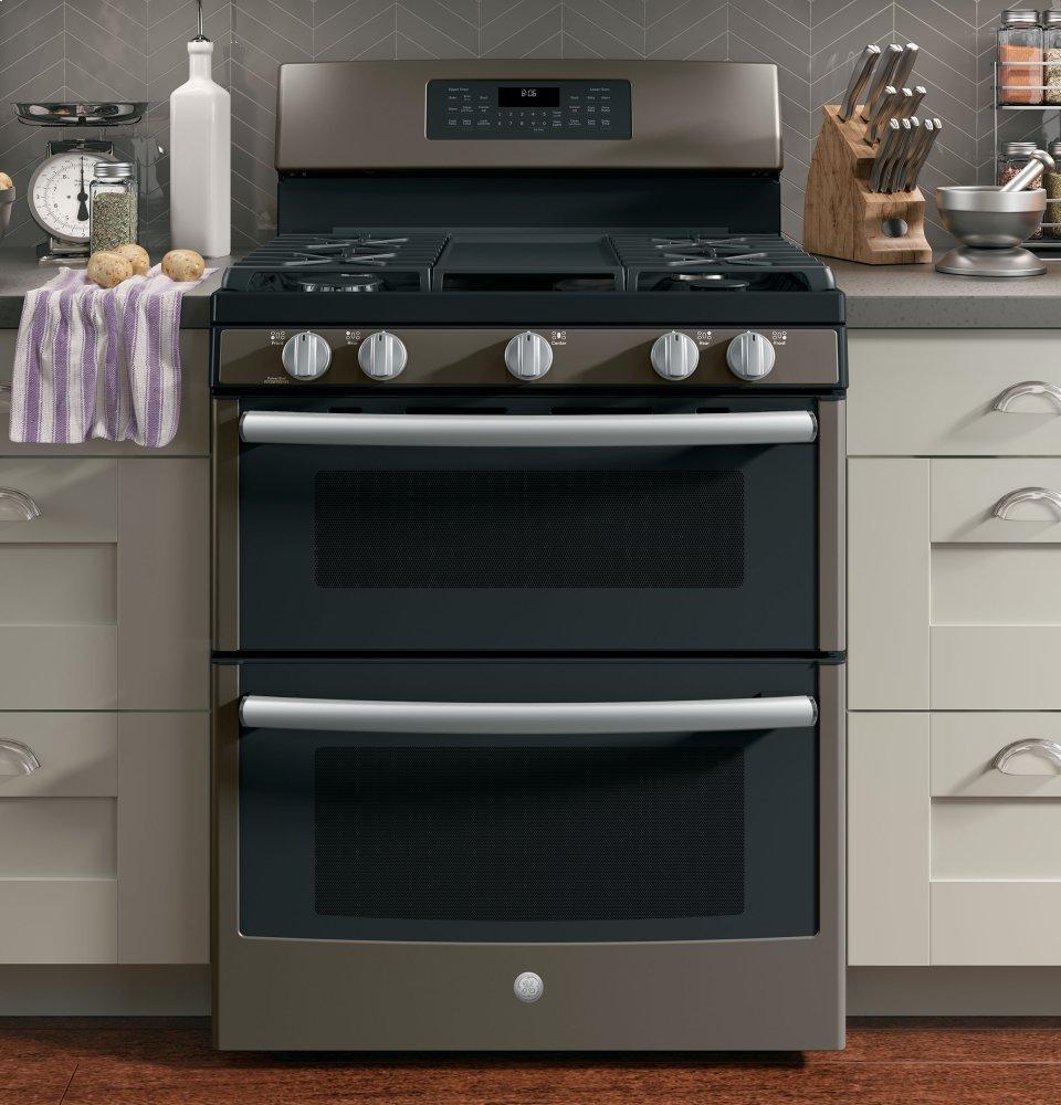 GE® 30" Free-Standing Gas Double Oven Convection Range