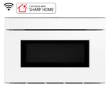 Sharp 24 in. 1.2 cu. ft. Deco Series Built-In Smart Microwave Drawer™ Oven with Easy Wave Open in White