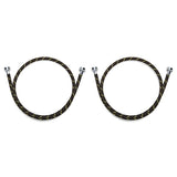 5' Braided washer fill hoses with 2 female connections - 2 pack