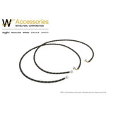 6' Black braided hoses with 90 degree elbow rated 1700 PSI with two female connections - 2 Pack