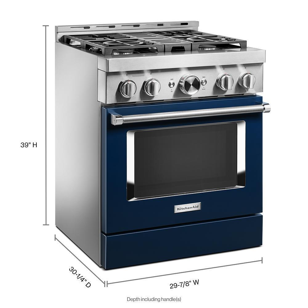 KitchenAid® 30'' Smart Commercial-Style Gas Range with 4 Burners