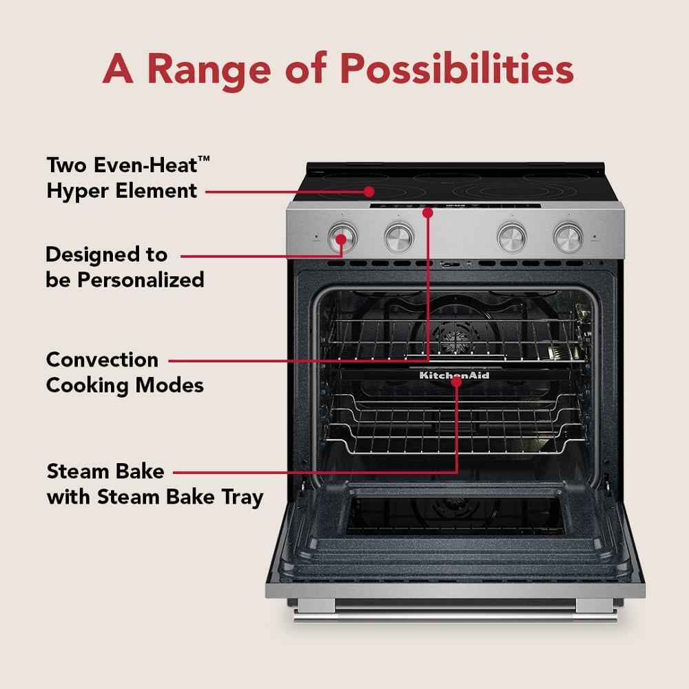5.3 Cu. Ft. Smart Slide-in Electric Range with Two Even-Heat™ Hyper Elements and Convection Cooking Modes