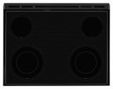 4.8 cu. ft. Guided Electric Front Control Range With The Easy-Wipe Ceramic Glass Cooktop - Black-on-Stainless