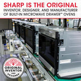 24 in. 1.2 cu. ft. 950W Sharp Stainless Steel Smart Easy Wave Open Microwave Drawer Oven
