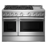 KitchenAid® 48-Inch 6 Burner Commercial-Style Gas Range with Griddle