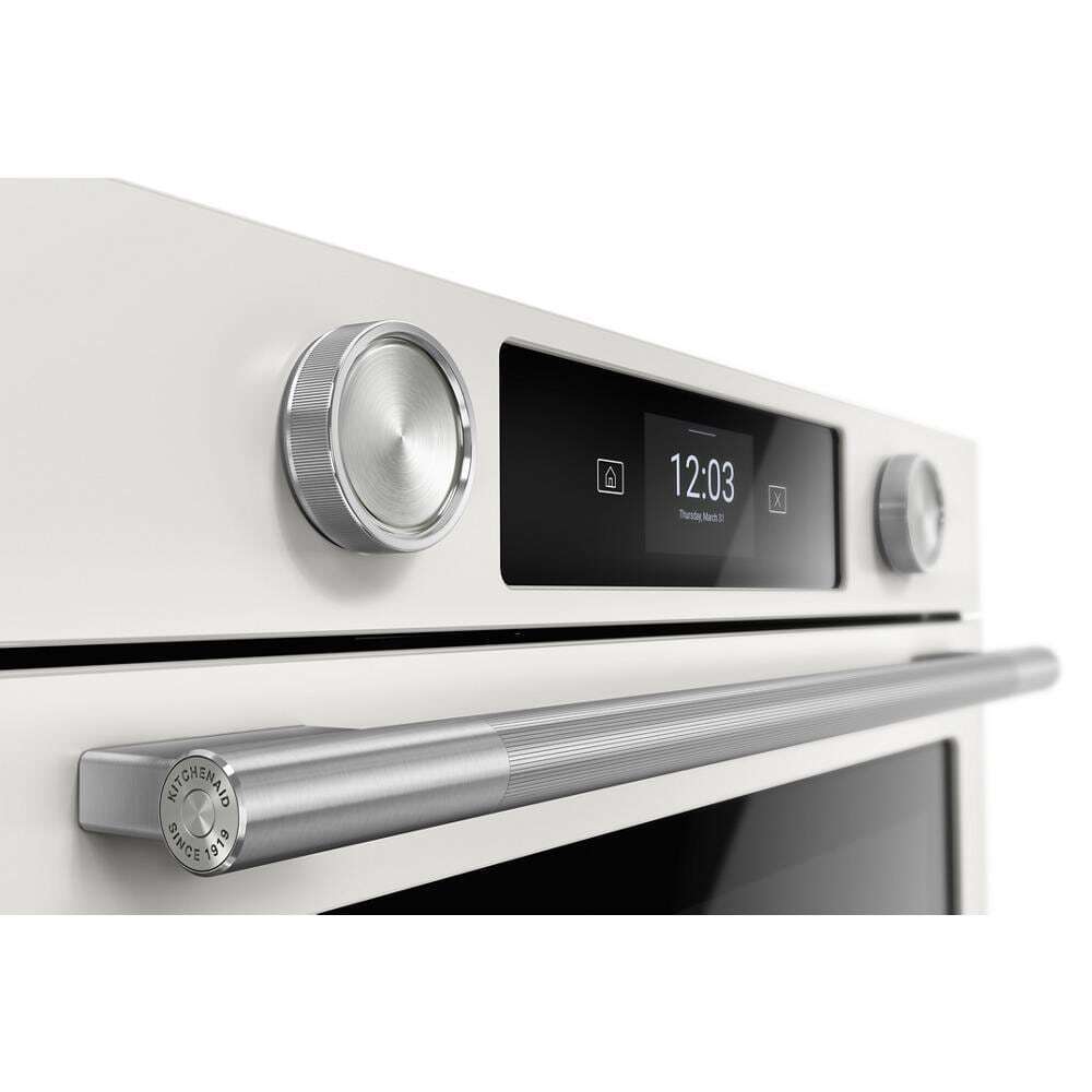30-inch Smart Electric Single Wall Oven with Assisted Cooking Modes - Porcelain White