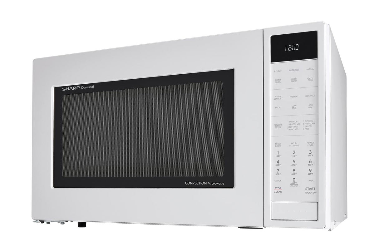 Sharp 1.5 cu. ft. 900W White Convection Countertop Microwave Oven