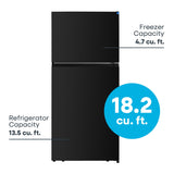 Element 18.2 cu. ft. Top Freezer Refrigerator - Black, ENERGY STAR