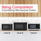 Sharp 1.4 cu. ft. 1100W Black Stainless Steel Countertop Microwave Oven