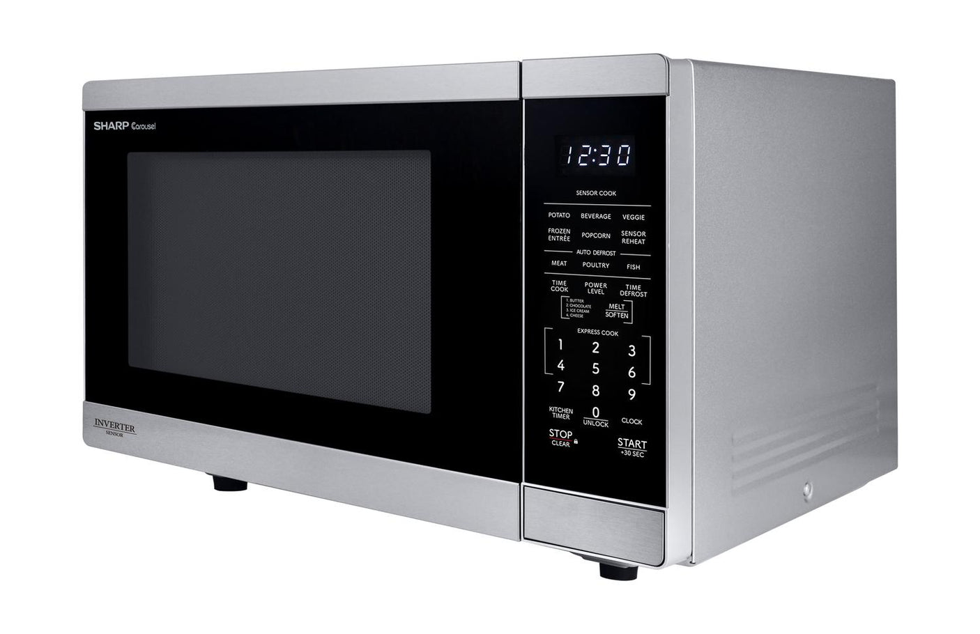 Sharp 1.4 cu. ft. 1100W Stainless Steel Countertop Microwave Oven with Inverter Technology