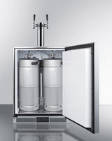 Built-in Frost-free Beer Dispenser With Dual Tap System for Two 1/6 Kegs