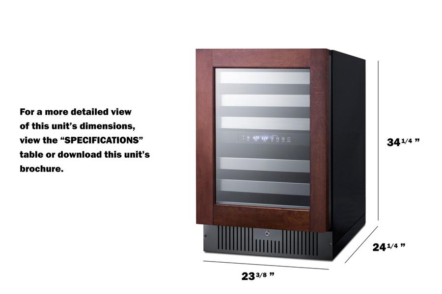 24" Wide Built-in Wine Cellar (panel Not Included)