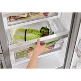 24.8 cu ft. Side-by-Side Refrigerator with Exterior Ice and Water and PrintShield™ Finish