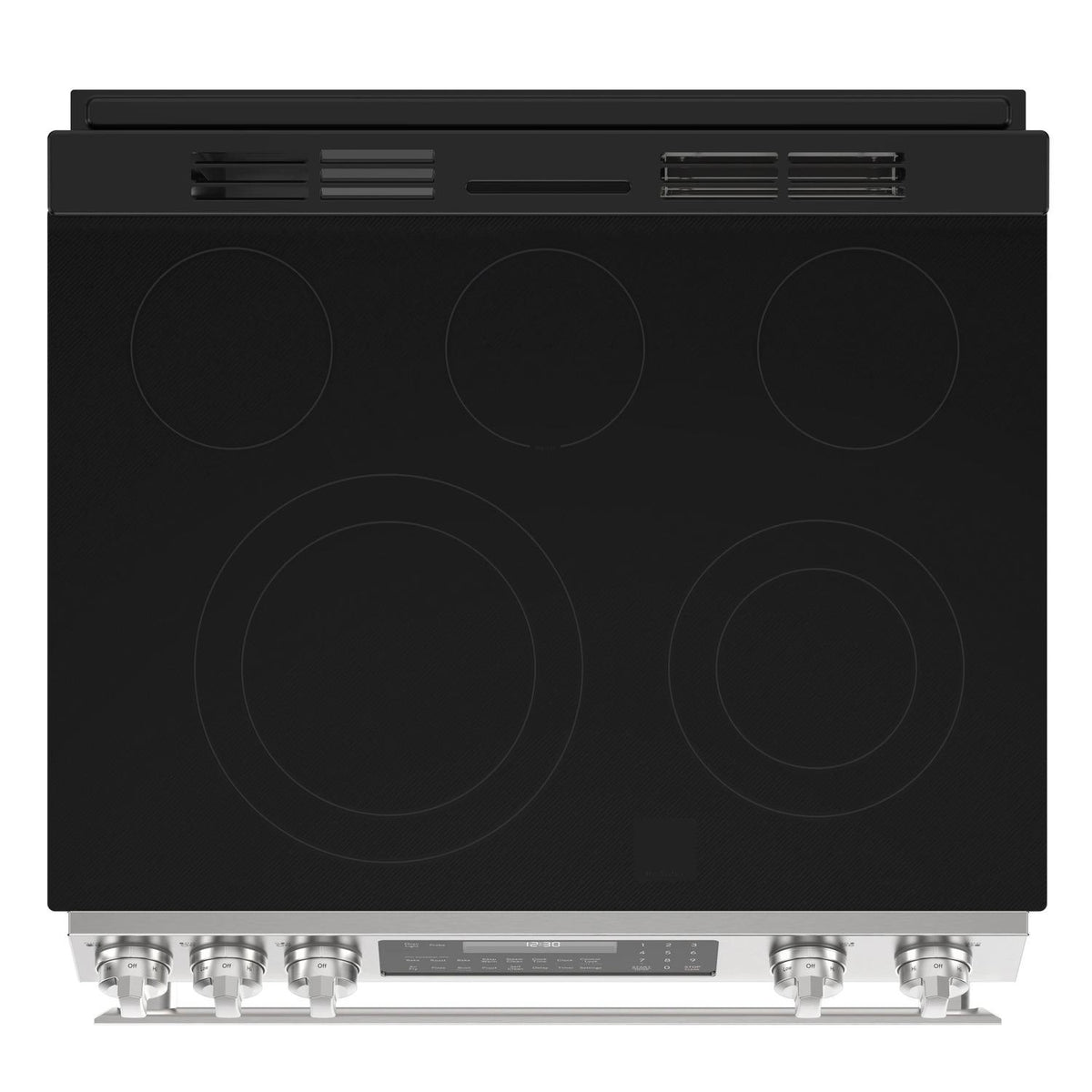 30 in. 5 Burner 6.3 cu. ft. Slide-in Electric Range with True European Convection