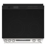 30 in. 5 Burner 6.3 cu. ft. Slide-in Electric Range with True European Convection
