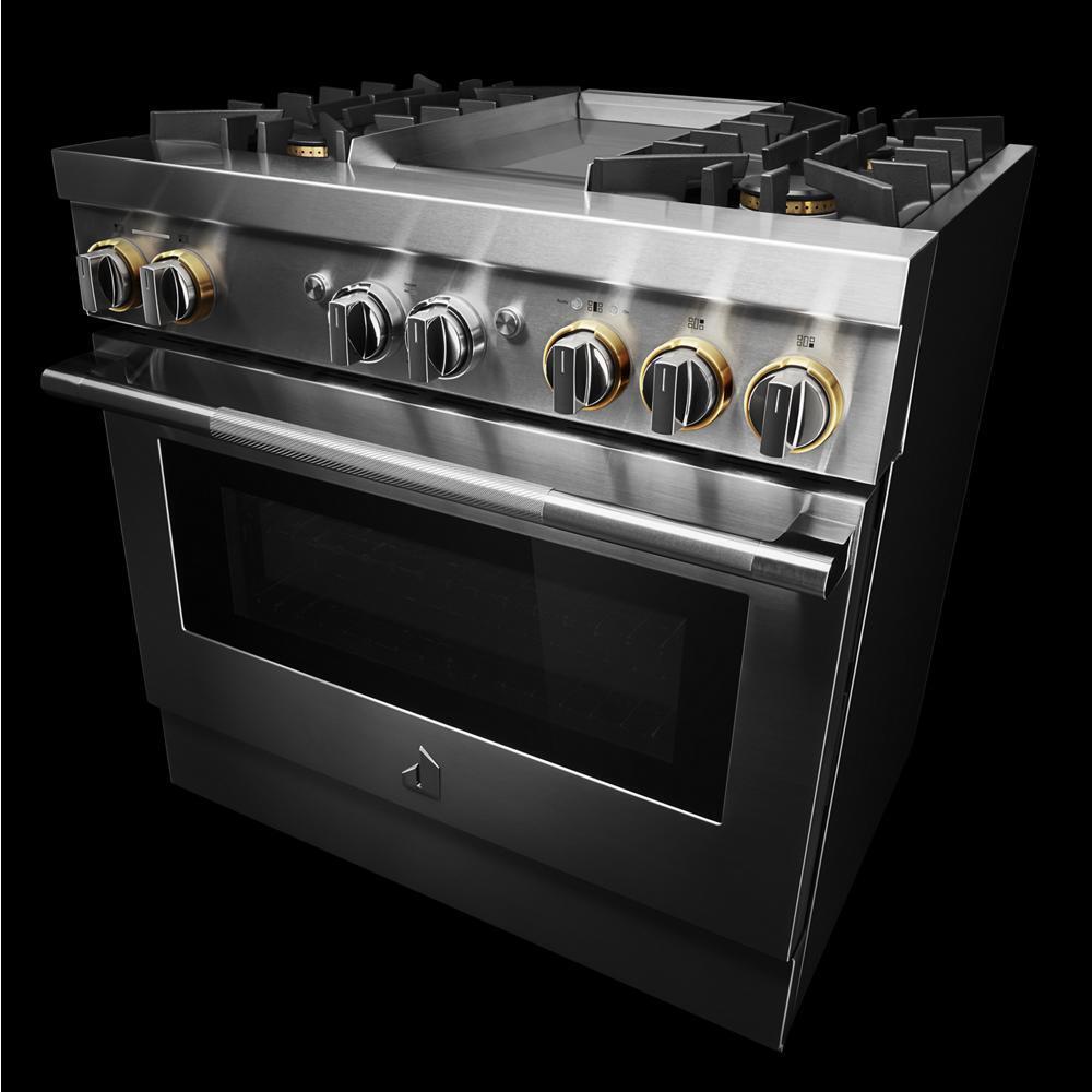 RISE™ 36" Dual-Fuel Professional Range with Chrome-Infused Griddle