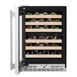 24" Undercounter Wine Cellar with Full-Extension Wood-Front Racks