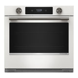 30-inch Smart Electric Single Wall Oven with Assisted Cooking Modes - Porcelain White