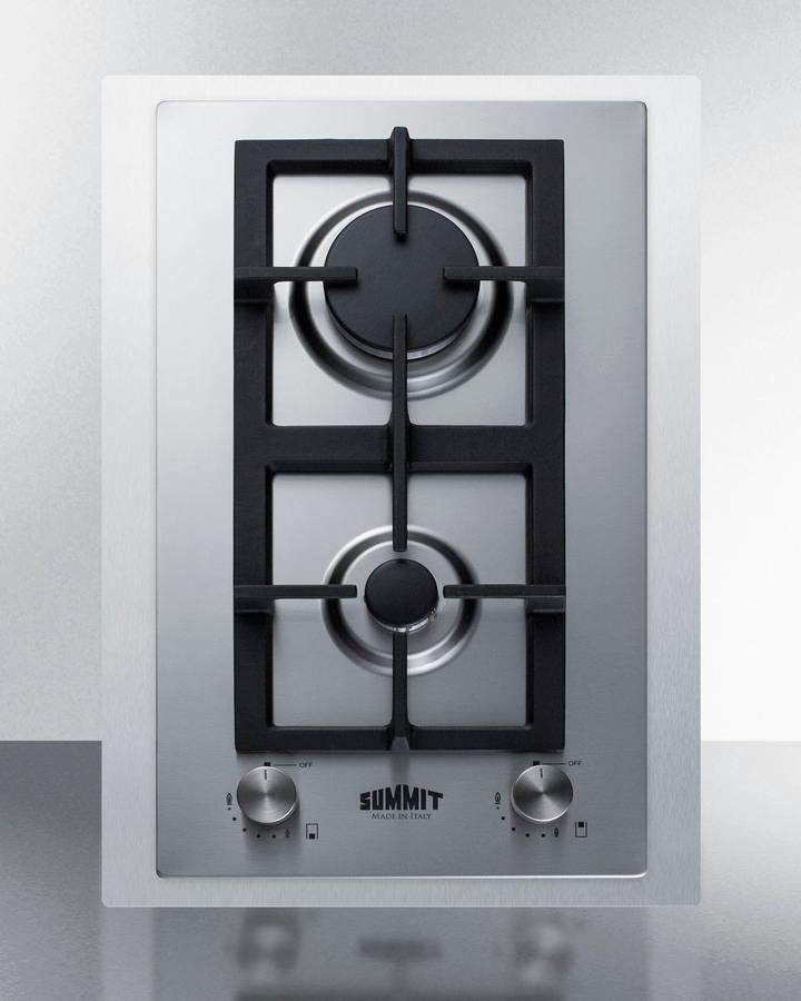 15" Wide 2-burner Propane Gas Cooktop In Stainless Steel