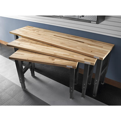 4' Adjustable Height Hardwood Workbench