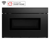 Sharp 24 in. 1.2 cu. ft. Deco Series Built-In Smart Microwave Drawer™ Oven with Easy Wave Open in Black