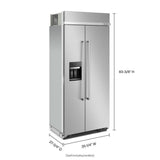 20.8 Cu. Ft. 36" Built-In Side-by-Side Refrigerator with Ice and Water Dispenser