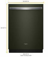 Stainless Steel Tub Dishwasher with Third Level Rack - Fingerprint Resistant Black Stainless