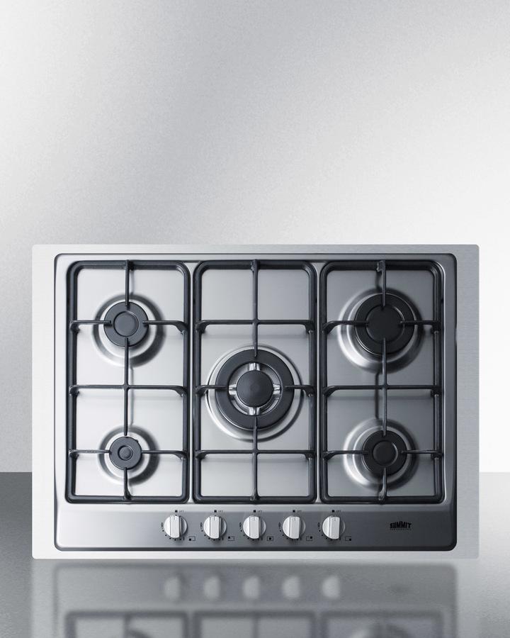 30" Wide 5-burner Gas Cooktop