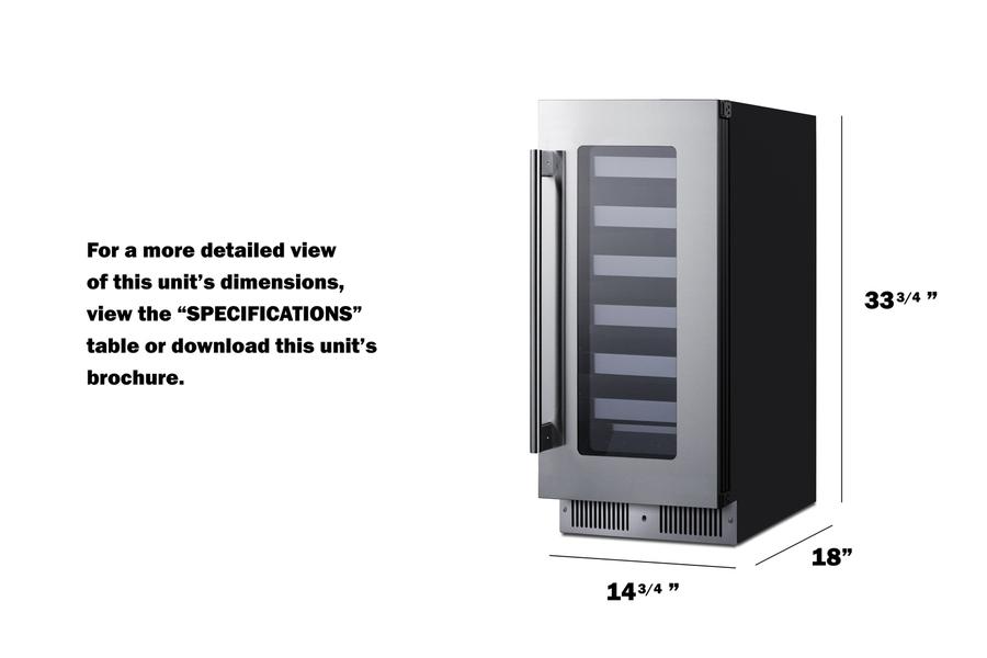 15" Wide Built-in Wine Cellar