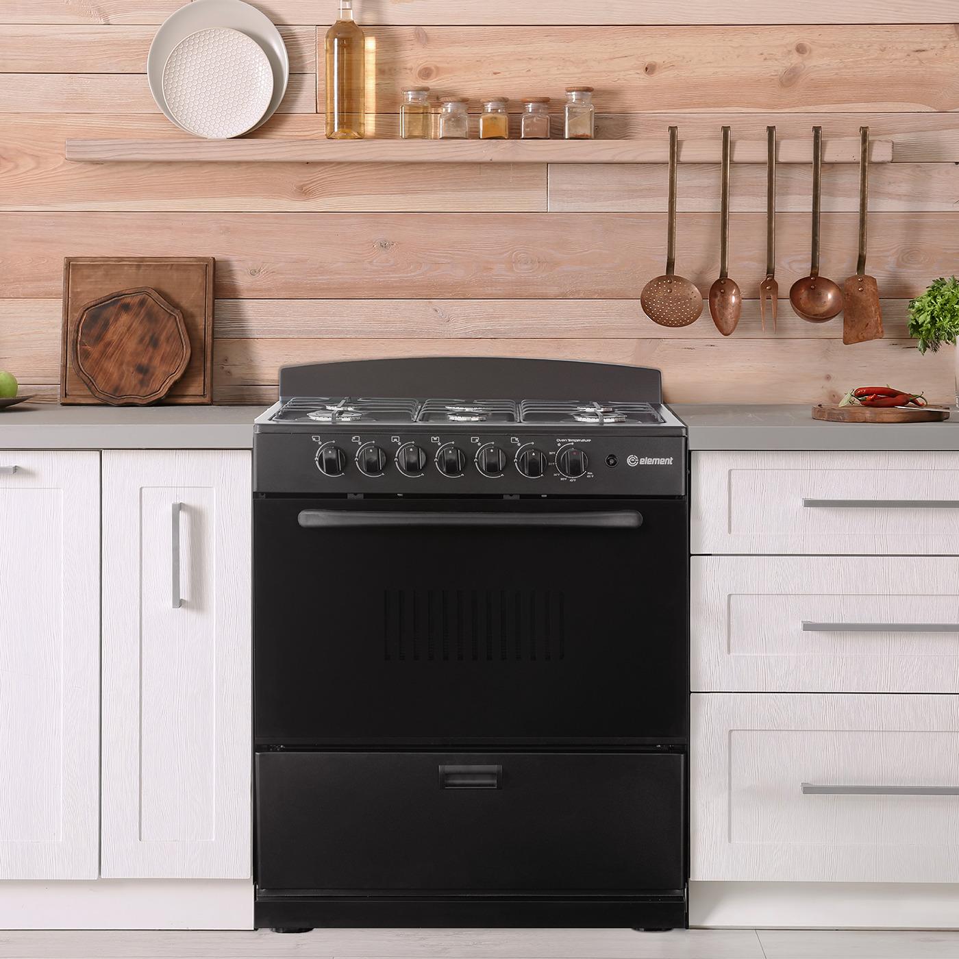 Element Electronics 4.0 cu. ft. 30", 6-Burner Gas Range (EEGR3A6MCCB)