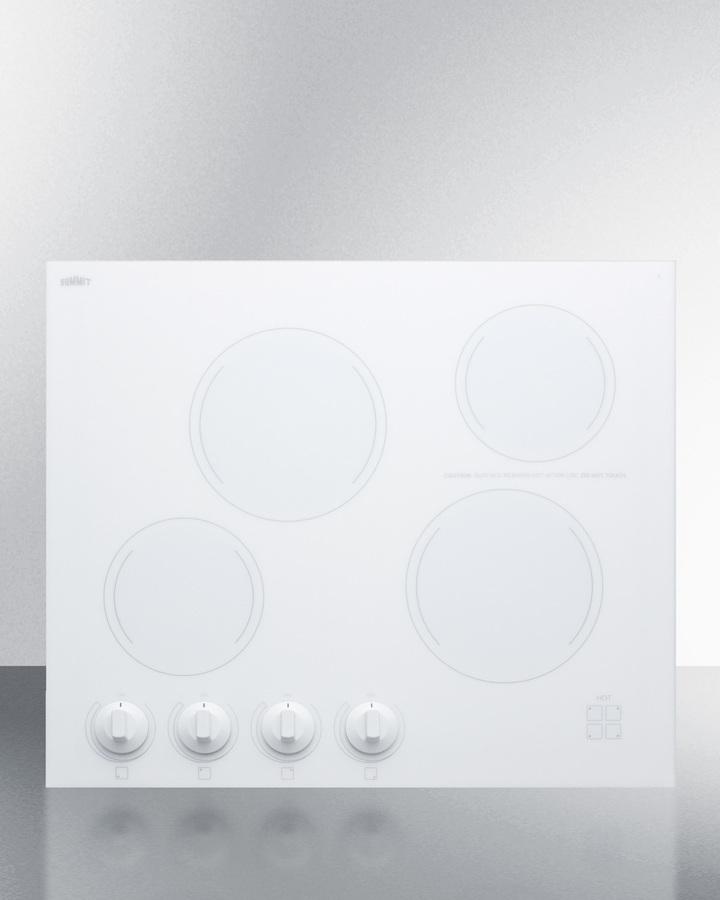 24" Wide 230v 4-burner Radiant Cooktop