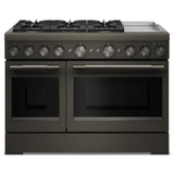 48-Inch 6 Burner Commercial-Style Dual Fuel Range with Griddle