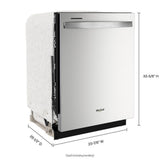 24" Stainless Steel Dishwasher with Spin&Load Rack and AI Intelligent Wash - 50 dBA