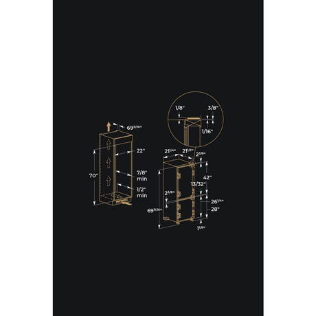 10 Cu. Ft. 24" Width Built-In Panel Ready Bottom Mount Refrigerator