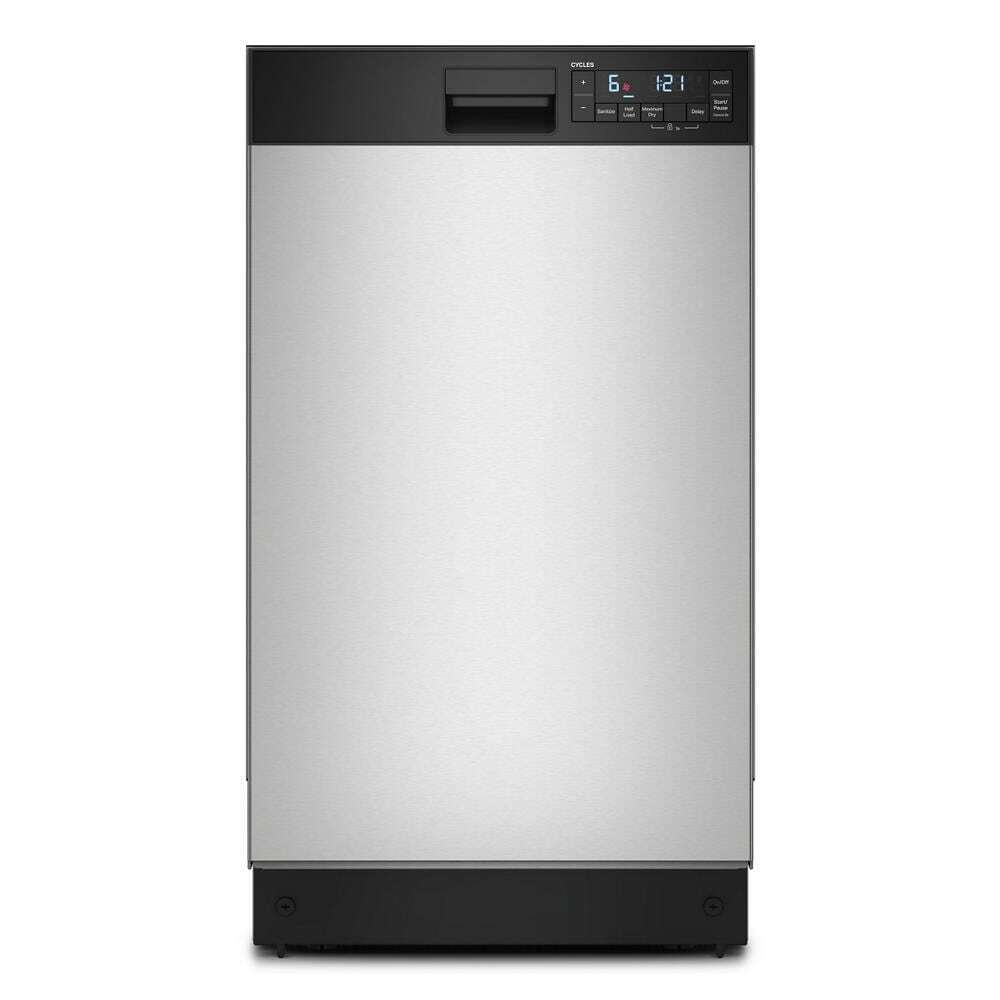 18" Stainless Steel Dishwasher with Half Load Cycle and Triple Spray Arms - 48 dBA