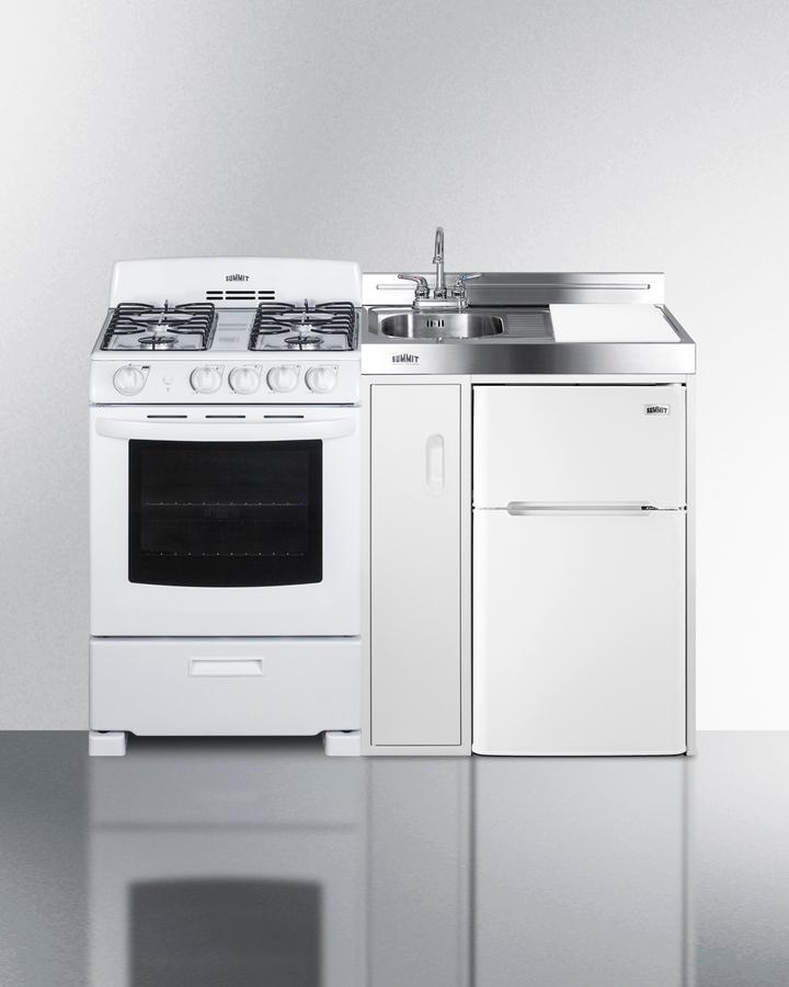 54" Wide All-in-one Kitchenette With Gas Range
