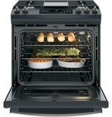 GE® 30" Slide-In Front-Control Convection Gas Range