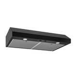 Glacier 36-Inch 350 MAX Blower CFM 1.5 Sones Black Range Hood
