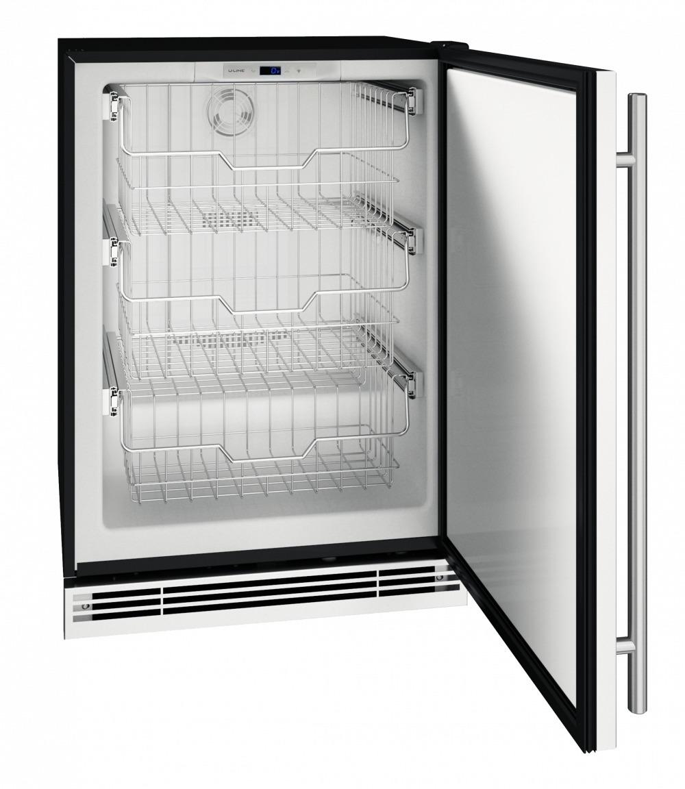 Hfz124 24" Convertible Freezer With Stainless Solid Finish (115v/60 Hz Volts /60 Hz Hz)