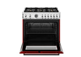 36" Professional Range All Gas Rosso Red