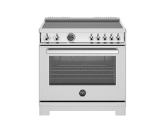 36 inch Induction Range, 5 Heating Zones and Cast Iron Griddle, Electric Self-Clean Oven Carbonio